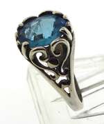 Vintage Sterling Silver Blue Topaz Ring