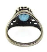 Vintage Sterling Silver Blue Topaz Ring
