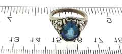 Vintage Sterling Silver Blue Topaz Ring
