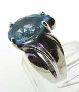 Vintage Sterling Silver Blue Topaz Ring