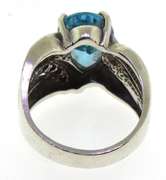 Vintage Sterling Silver Blue Topaz Ring