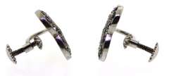 Vintage Sterling Silver Screw Back heart earrings