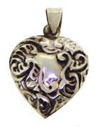 Vintage Sterling Silver Heart Pendant