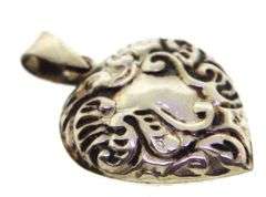 Vintage Sterling Silver Heart Pendant