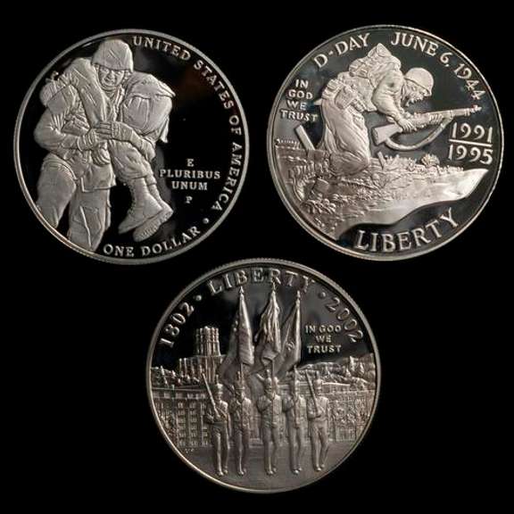 1991 D Day 2002 West Point & 2011 Medal of Honor Silver Comm $ $