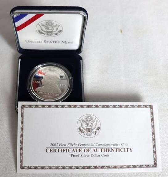 4 Silver Dollar Proofs With Boxs and Papers