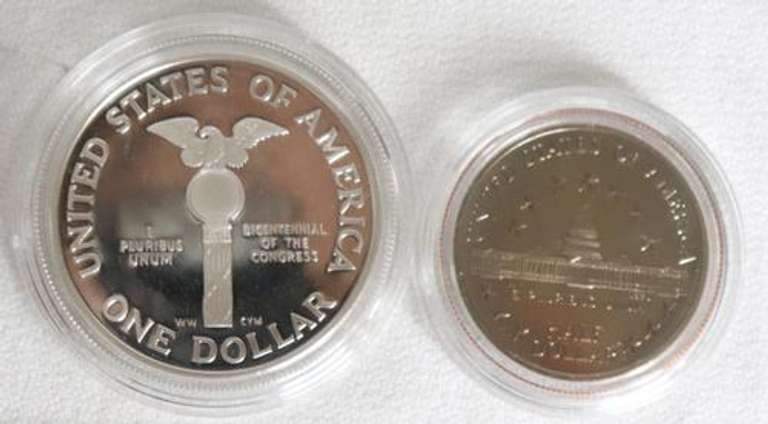 4 Silver Dollar Proofs With Boxs and Papers