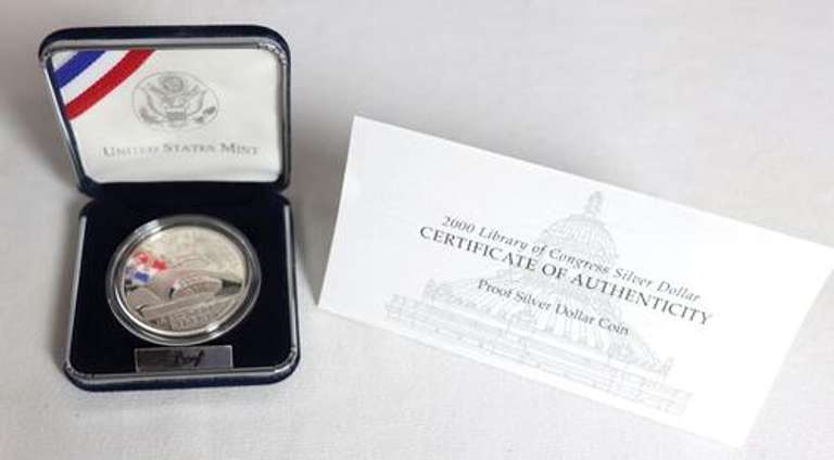 4 Silver Dollar Proofs With Boxs and Papers