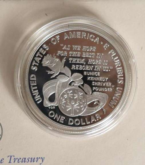 3 Silver Dollar Proofs With Boxs and Papers