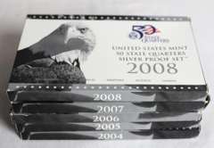 2004-2008 Silver Proof Quarter Sets