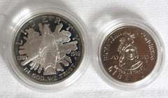 4 Silver Dollar Proofs With Boxs and Papers