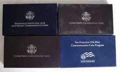 4 Silver Dollar Proofs With Boxs and Papers