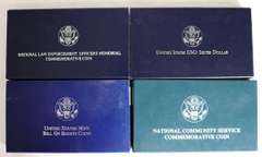 4 Silver Dollar Proofs With Boxs and Papers