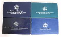 4 Silver Dollar Proofs With Boxs and Papers