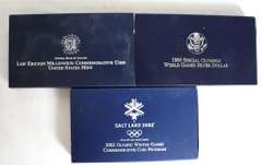 3 Silver Dollar Proofs With Boxs and Papers