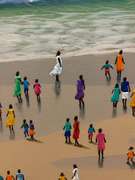 Dynamic Beach Recreation Painting