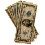 10 $ 5 Blue Seal Silver Certificates