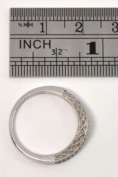 Stylish 14K WG Diamond Guard Ring