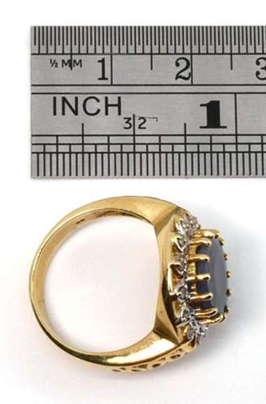 Bold Sapphire & Diamond Ring