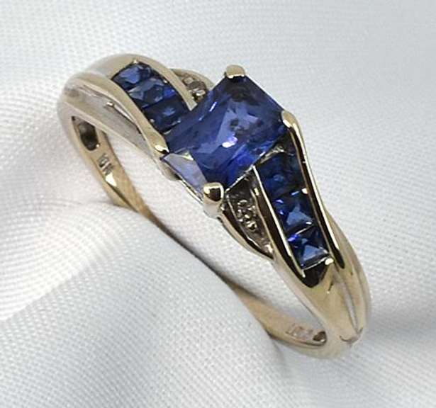 Sweet Synthetic Sapphire Ring