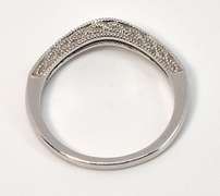 Stylish 14K WG Diamond Guard Ring