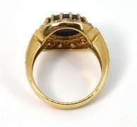 Bold Sapphire & Diamond Ring