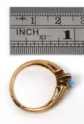 Marquise Blue Topaz & Diamond Ring