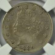 Rare date 1886 Liberty 'V' Nickel. NGC XF40