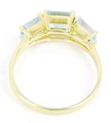 14K Ring with 3 Blue Topaz Stones, Size 7.5