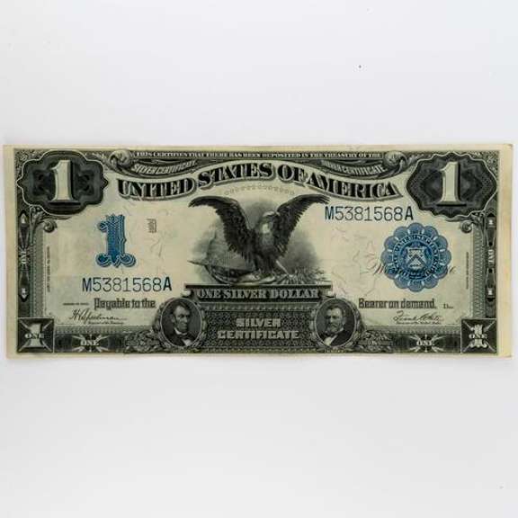 Near Unc 1899 $1 Black Eagle Silver Certificate