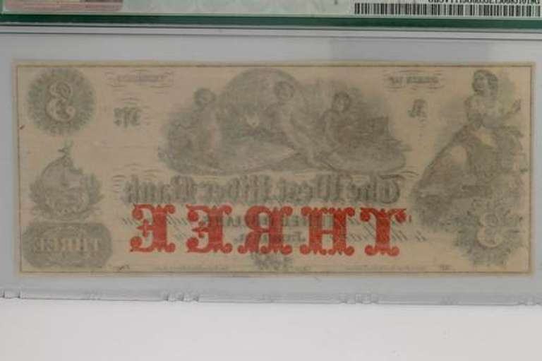 $3 1860 s West River Bank Jamaica Vt Remainder AU53 EPQ