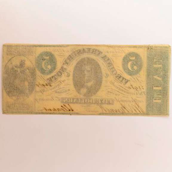 $5 Virginia Treasury Note March 13 1862 Series