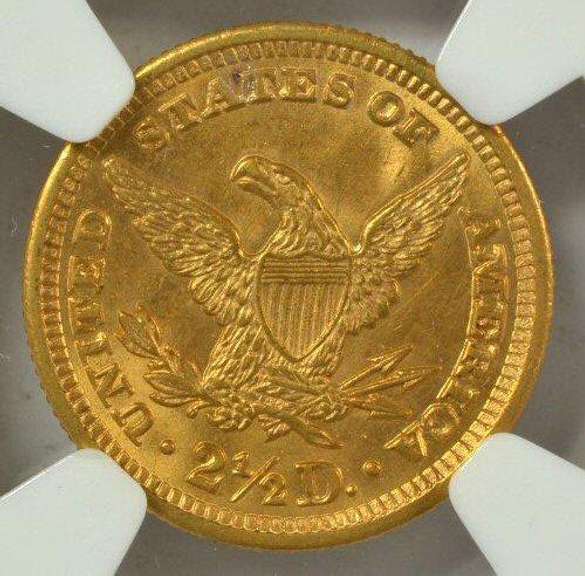 Great near Gem BU 1905 US $2.50 Liberty Gold. NGC MS64