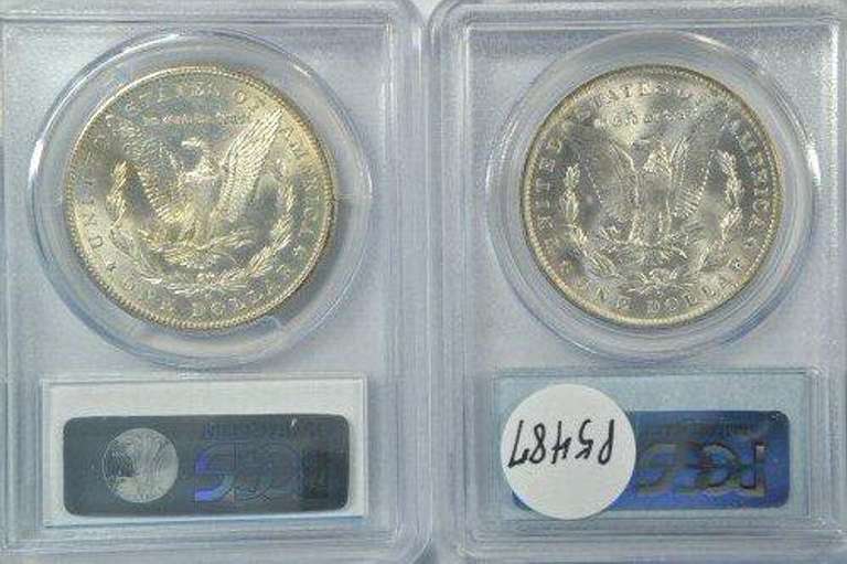 Near Gem BU 1881-S & 1883-O Morgan Dollars. MS64's