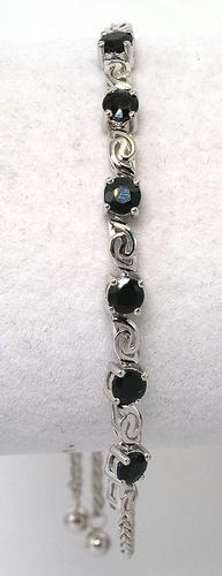 Elegant 2.3CTW Sapphire Bracelet in Sterling Silver