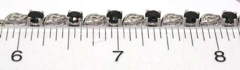 Elegant 2.3CTW Sapphire Bracelet in Sterling Silver