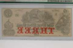 $3 1860 s West River Bank Jamaica Vt Remainder AU53 EPQ