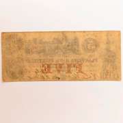 $5 Planters Bank of Fairfield South Carolina 1856 Note