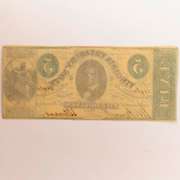 $5 Virginia Treasury Note March 13 1862 Series