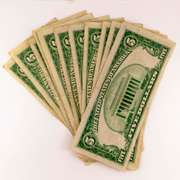 10 $ 5 Blue Seal Silver Certificates