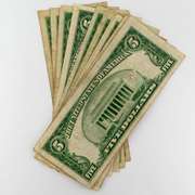 10 $ 5 Blue Seal Silver Certificates