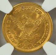 Great near Gem BU 1905 US $2.50 Liberty Gold. NGC MS64