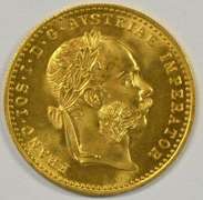Semi-Prooflike BU Austria 1 Ducat Gold Piece dated 1915
