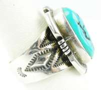 Wilson Padilla Sterling Turquoise Navajo Ring, 8