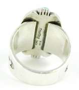 Wilson Padilla Sterling Turquoise Navajo Ring, 8