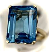 Bold and Fun Blue Topaz 14K Ring