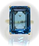 Bold and Fun Blue Topaz 14K Ring