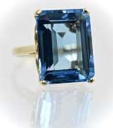 Bold and Fun Blue Topaz 14K Ring
