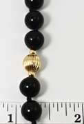 Black Onyx & 14K Gold Beaded Necklace/ A Wardrobe Must-Have