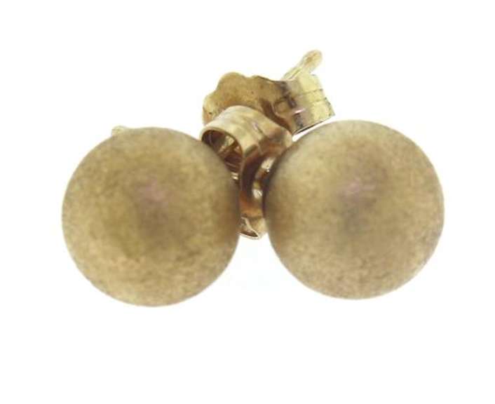 Beautiful 8mm Textured Gold Stud Earrings